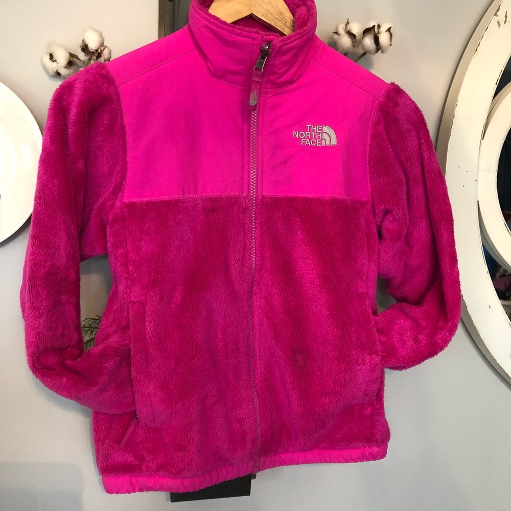 Girls North Face Denali Pink sz 10/12 like new